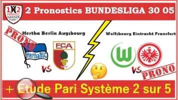 Pronostic Wolfsbourg Eintracht Francfort Bundesliga GRATUIT 30-05