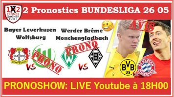 2 Pronostics Football BUNDESLIGA GRATUIT FRED Tipster Gagner Futé WPx200H 26 05