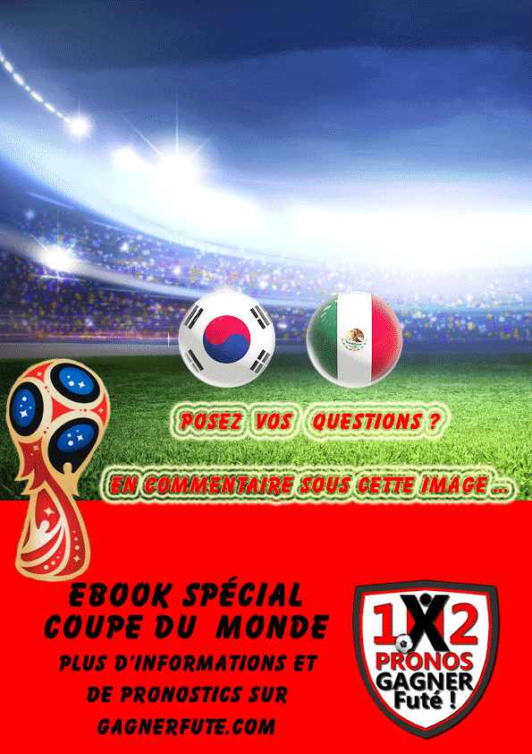 Pronostic Coupe du Monde : Corée du Sud vs Mexique