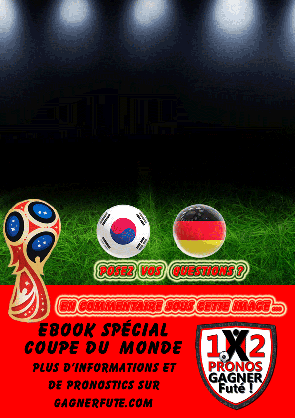 Pronostic Coupe du Monde : Corée du Sud vs Allemagne