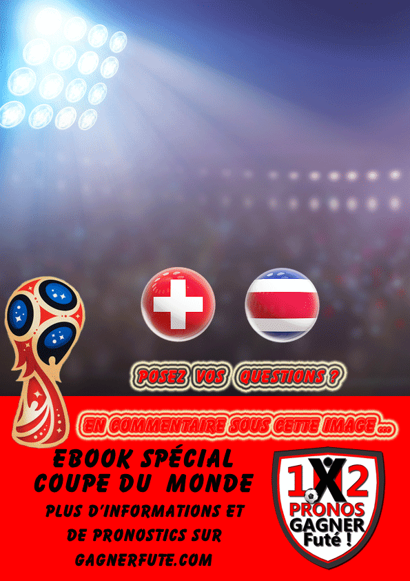 Pronostic Coupe du Monde : Suisse vs Costa Rica