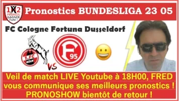 Pronostic FC Cologne Fortuna Dusseldorf Bundesliga Football BUNDESLIGA GRATUIT FRED Tipster Gagner Futé WPx200H-min