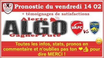 Pronostic Vendredi 14 02 Alerte ALGO Gagner Futé de FRED tipster Gagner futé GF x200-min
